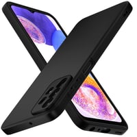 Silikónový kryt ivoler na Samsung Galaxy A23 5G s ochranou fotoaparátu, ultra tenké flexibilné puzdro z TPU, nárazuvzdorné, matná čierna, odolné proti poškriabaniu 1