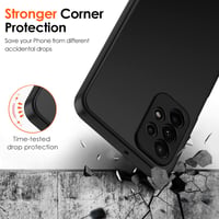 Silikónový kryt ivoler na Samsung Galaxy A23 5G s ochranou fotoaparátu, ultra tenké flexibilné puzdro z TPU, nárazuvzdorné, matná čierna, odolné proti poškriabaniu 2