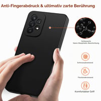 Silikónový kryt ivoler na Samsung Galaxy A23 5G s ochranou fotoaparátu, ultra tenké flexibilné puzdro z TPU, nárazuvzdorné, matná čierna, odolné proti poškriabaniu 5