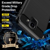 ivoler silikónový obal pre Samsung Galaxy A6 2018, vojenská ochrana, odolný voči nárazom, tenký, flexibilné TPU, odolný voči poškriabaniu, ochranný kryt proti odtlačkom prstov, čierny 2