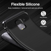 ivoler silikónový obal pre Samsung Galaxy A6 2018, vojenská ochrana, odolný voči nárazom, tenký, flexibilné TPU, odolný voči poškriabaniu, ochranný kryt proti odtlačkom prstov, čierny 4