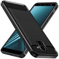 ivoler silikónový obal pre Samsung Galaxy A6 2018, vojenská ochrana, odolný voči nárazom, tenký, flexibilné TPU, odolný voči poškriabaniu, ochranný kryt proti odtlačkom prstov, čierny 1
