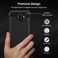 ivoler silikónový obal pre Samsung Galaxy A6 2018, vojenská ochrana, odolný voči nárazom, tenký, flexibilné TPU, odolný voči poškriabaniu, ochranný kryt proti odtlačkom prstov, čierny 6