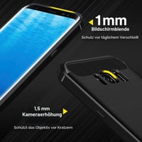 ivoler Silikónový kryt na Samsung Galaxy S8+ / S8 Plus, vojenská ochrana, nárazuvzdorný, tenký, flexibilný TPU, odolný proti poškriabaniu, nezanecháva odtlačky prstov, čierny 3