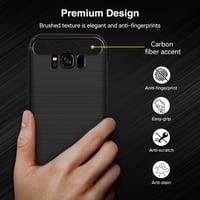 ivoler Silikónový kryt na Samsung Galaxy S8+ / S8 Plus, vojenská ochrana, nárazuvzdorný, tenký, flexibilný TPU, odolný proti poškriabaniu, nezanecháva odtlačky prstov, čierny 6