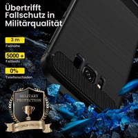 ivoler Silikónový kryt na Samsung Galaxy S8+ / S8 Plus, vojenská ochrana, nárazuvzdorný, tenký, flexibilný TPU, odolný proti poškriabaniu, nezanecháva odtlačky prstov, čierny 2