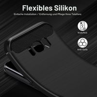 ivoler Silikónový kryt na Samsung Galaxy S8+ / S8 Plus, vojenská ochrana, nárazuvzdorný, tenký, flexibilný TPU, odolný proti poškriabaniu, nezanecháva odtlačky prstov, čierny 4