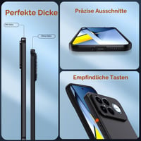 Silikónový kryt ivoler pre Xiaomi Poco F8 Ultra 5G, s úplnou ochranou fotoaparátu, ultratenký, flexibilný, matný čierny ochranný kryt z TPU, odolný voči nárazom a poškriabaniu 4