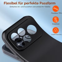 Silikónový kryt ivoler pre Xiaomi Poco F8 Ultra 5G, s úplnou ochranou fotoaparátu, ultratenký, flexibilný, matný čierny ochranný kryt z TPU, odolný voči nárazom a poškriabaniu 6