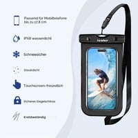 ivoler Vodotesná ľadvinka a puzdro na telefón, set 2 v 1, vodotesná taška cez pás s puzdrom na mobil na kajakovanie, plávanie, rafting, rybárčenie a na pláž 3