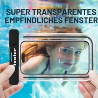 ivoler Vodotesné puzdro na telefón 2 ks IPX8 univerzálne puzdro na mobil pre iPhone Samsung Huawei Xiaomi do 6,9 palca čierne a modré 4