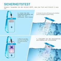 ivoler Vodotesné puzdro na telefón 2 ks IPX8 univerzálne puzdro na mobil pre iPhone Samsung Huawei Xiaomi do 6,9 palca čierne a modré 3