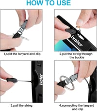 Husă impermeabilă pentru telefon iVoler, 2 bucăți, IPX8, geantă uscată universală fluorescentă pentru iPhone Samsung, 6.2", Negru 5
