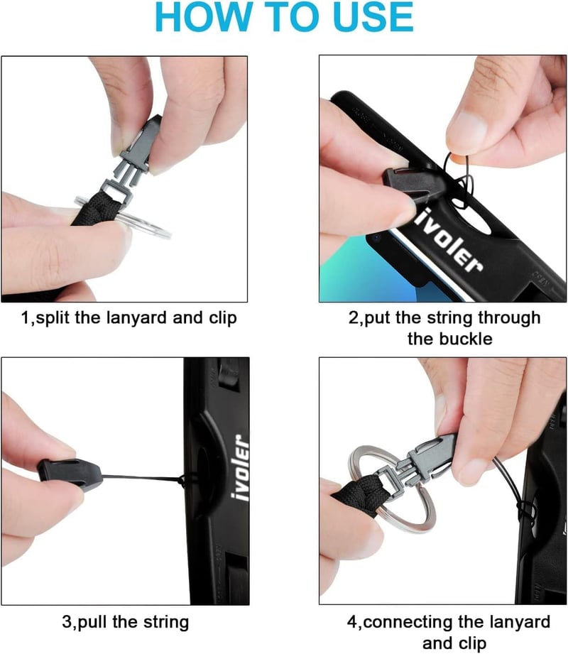 Husă impermeabilă pentru telefon iVoler, 2 bucăți, IPX8, geantă uscată universală fluorescentă pentru iPhone Samsung, 6.2", Negru
