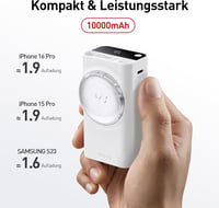 iWALK 10000 mAh Power Bank 30W PD, beépített USB-C kábellel, 3 kimenettel 6