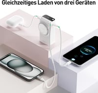 iWALK 10000 mAh Power Bank 30W PD, beépített USB-C kábellel, 3 kimenettel 5
