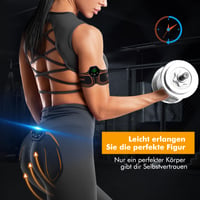 Aparat de electrostimulare musculară iWarmbase EMS pentru abdomen, 6 moduri, 19 niveluri de intensitate, antrenor pentru stimularea mușchilor 4