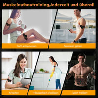 Aparat de electrostimulare musculară iWarmbase EMS pentru abdomen, 6 moduri, 19 niveluri de intensitate, antrenor pentru stimularea mușchilor 6