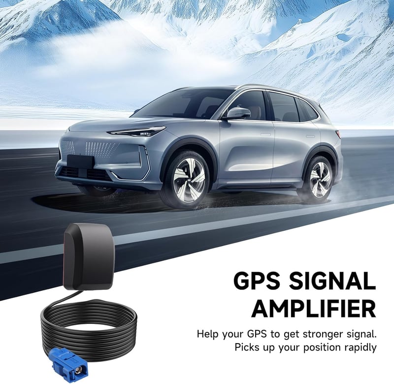 iwui Fakra C GPS Antenna autóhoz mágneses alappal, vízálló navigációs antenna teherautóhoz és hajóhoz