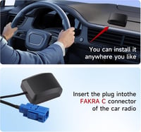 iwui Fakra C GPS Antenna autóhoz mágneses alappal, vízálló navigációs antenna teherautóhoz és hajóhoz 4