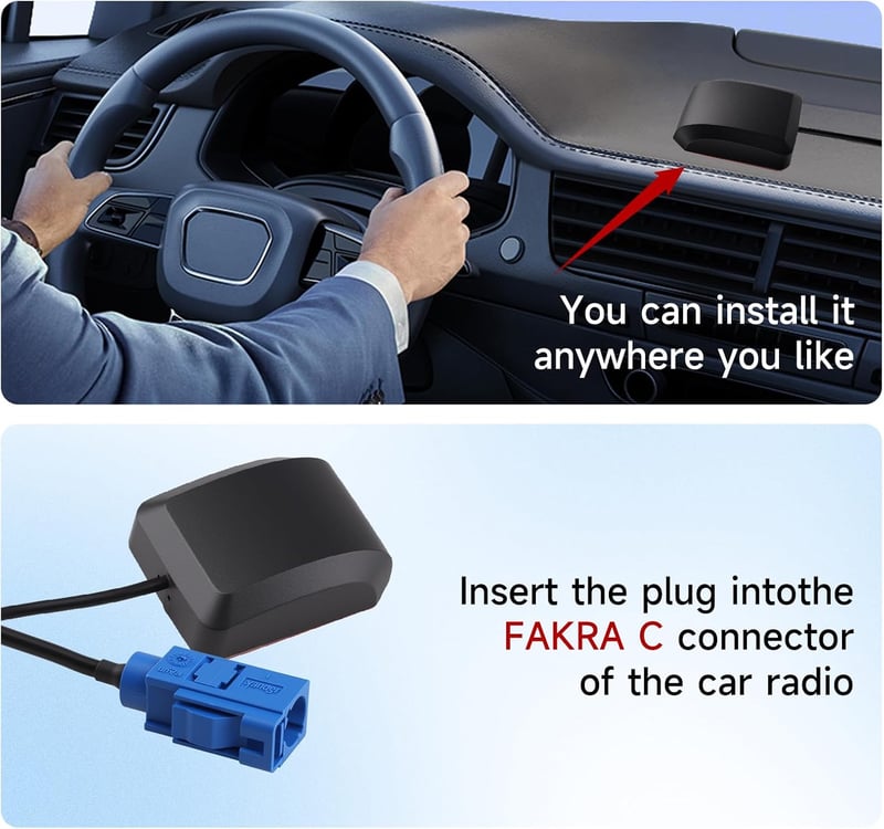 iwui Fakra C GPS Antenna autóhoz mágneses alappal, vízálló navigációs antenna teherautóhoz és hajóhoz