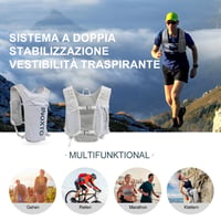 IX INOXTO bežecký batoh 5l, ľahká hydratačná vesta na turistiku, cyklistiku a horolezectvo pre mužov aj ženy 6