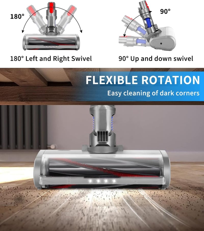 Ixydor Dyson V7 V8 V10 V11 V15 LED kefe szőnyeghez és kemény padlóhoz