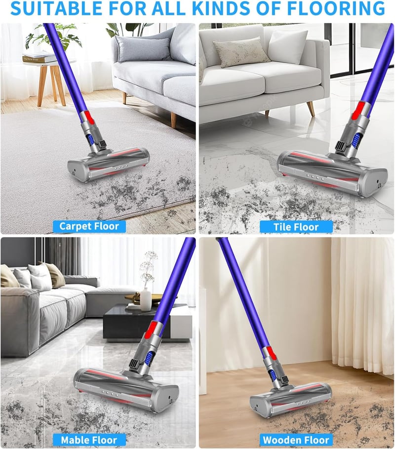 Ixydor Dyson V7 V8 V10 V11 V15 LED kefe szőnyeghez és kemény padlóhoz