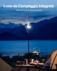 Pompă de aer electrică cu acumulator iyes.top pentru saltele gonflabile, saci de vidat, cu 5 duze, funcție de dezumflare, pentru colace de înot, cu lampă de camping 7