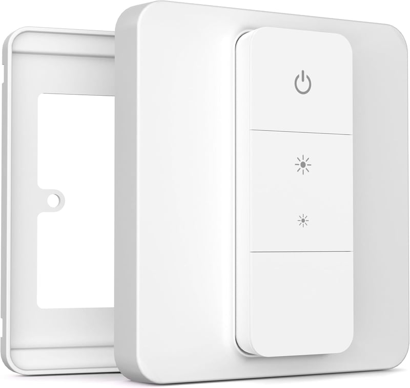 IYOKI Kapcsoló Takaró Philips Hue Dimmer V2-höz, Fali Kapcsoló Burkolat Adapter, 1 Gang Műanyag Matt Kivitel