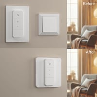IYOKI Kapcsoló Takaró Philips Hue Dimmer V2-höz, Fali Kapcsoló Burkolat Adapter, 1 Gang Műanyag Matt Kivitel 5