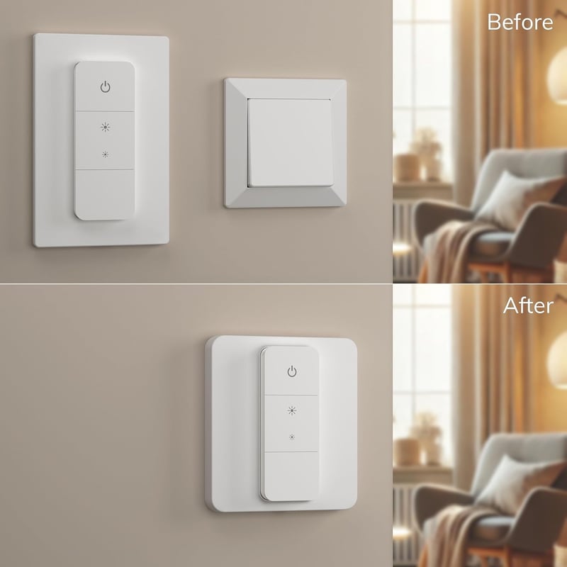 IYOKI Kapcsoló Takaró Philips Hue Dimmer V2-höz, Fali Kapcsoló Burkolat Adapter, 1 Gang Műanyag Matt Kivitel