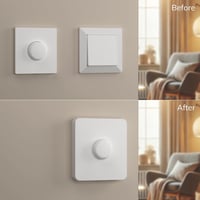 IYOKI Kapcsoló Takaró Philips Smart Button-hoz, Hue Kapcsoló Fedél, Fali Kapcsoló Adapter, 1 Gang Műanyag 5