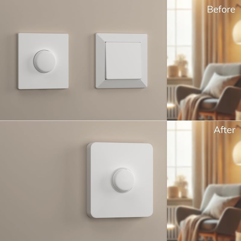 IYOKI Kapcsoló Takaró Philips Smart Button-hoz, Hue Kapcsoló Fedél, Fali Kapcsoló Adapter, 1 Gang Műanyag