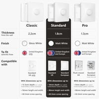 IYOKI Kapcsoló Takaró Philips Smart Button-hoz, Hue Kapcsoló Fedél, Fali Kapcsoló Adapter, 1 Gang Műanyag 2