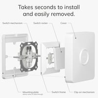 IYOKI Kapcsoló Takaró Philips Smart Button-hoz, Hue Kapcsoló Fedél, Fali Kapcsoló Adapter, 1 Gang Műanyag 6