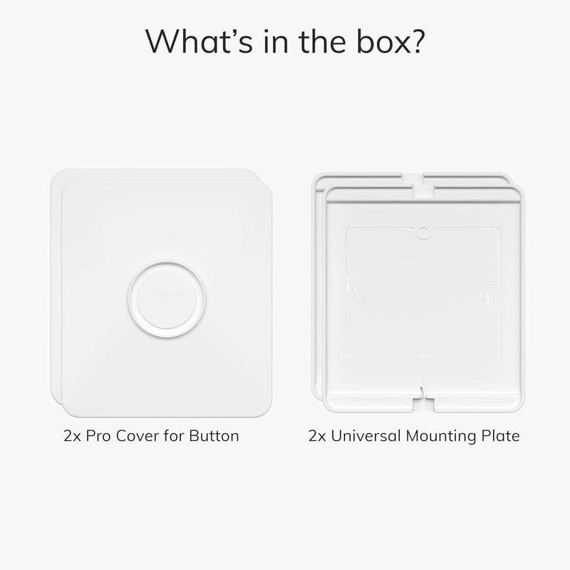 IYOKI Pro Switch Cover Philips Smart Button kapcsolóvédő, Hue kompatibilis adapter, 1-sebességes, matt műanyag, 2 darabos csomag