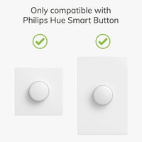 IYOKI Pro Switch Cover Philips Smart Button kapcsolóvédő, Hue kompatibilis adapter, 1-sebességes, matt műanyag, 2 darabos csomag 3