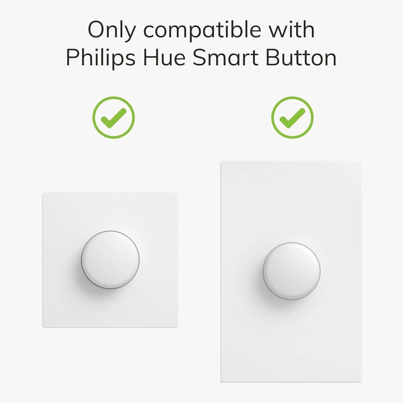 IYOKI Pro Switch Cover Philips Smart Button kapcsolóvédő, Hue kompatibilis adapter, 1-sebességes, matt műanyag, 2 darabos csomag