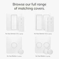 IYOKI Pro Switch Cover Philips Smart Button kapcsolóvédő, Hue kompatibilis adapter, 1-sebességes, matt műanyag, 2 darabos csomag 9
