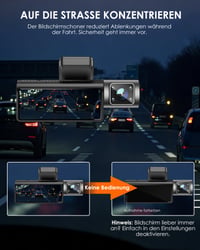 Autokamera iZEEKER 4K s 32GB kartou, 3-kanálová palubná kamera (predná, zadná a vnútorná), WiFi 6, IR nočné videnie, G-senzor, parkovací režim, WDR 7