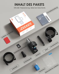 Autokamera iZEEKER 4K s 32GB kartou, 3-kanálová palubná kamera (predná, zadná a vnútorná), WiFi 6, IR nočné videnie, G-senzor, parkovací režim, WDR 9