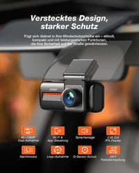 Cameră auto iZEEKER 4K față și 1080P spate, cu WiFi, sistem dual de înregistrare, ecran IPS de 2.99 inchi, vedere nocturnă, senzor G și card SD de 32GB, monitorizare parcare 2