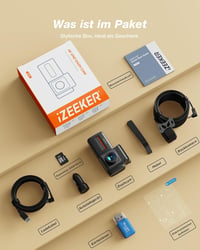 Cameră auto iZEEKER 4K față și 1080P spate, cu WiFi, sistem dual de înregistrare, ecran IPS de 2.99 inchi, vedere nocturnă, senzor G și card SD de 32GB, monitorizare parcare 9