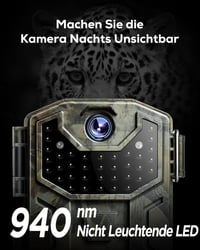 iZEEKER Vadvilág Kamera 940nm Infravörös, Mozgásérzékelő, Éjjellátó, IP66 Vízálló 2