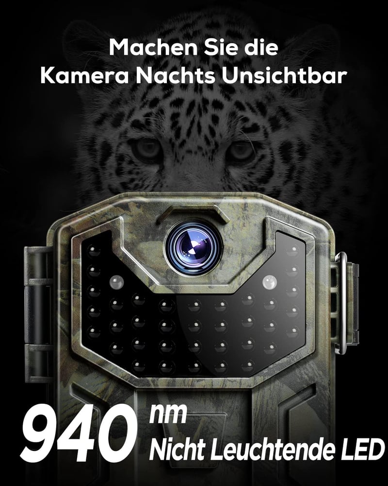 iZEEKER Vadvilág Kamera 940nm Infravörös, Mozgásérzékelő, Éjjellátó, IP66 Vízálló