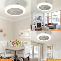 IZOWE RGB LED Mennyezeti Ventilátor 45cm Távirányítóval Dimmelhető Lámpa 6