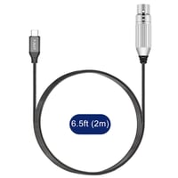 J&D USB-C XLR mikrofon kábel 2m, iPhone 16/17 és MacBook kompatibilis 7