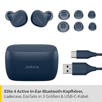 Bluetooth slúchadlá Jabra Elite 4 Active – True Wireless, aktívne potlačenie hluku, 4 mikrofóny, funkcia HearThrough, tmavomodrá 2