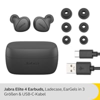 Jabra Elite 4 Bluetooth Fülhallgató Aktív Zajszűréssel, Multipoint — gumiharangok és töltőkábel nélkül (állapot: lásd a 2. képet) 6